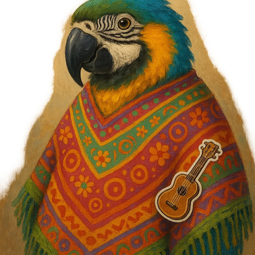 Papagei hippie 9x9 - papagei,