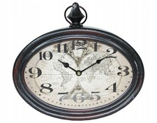 Wanduhr oval, Kartenmotiv