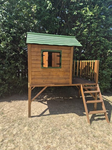 Holz spielhaus auf stelzen mit - holz-spielhaus,
