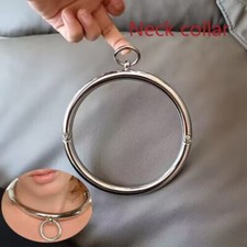 Bondage Edelstahl Halsmanschette O-Ring Choker Sklave Fetisch Fesseln Für Paare