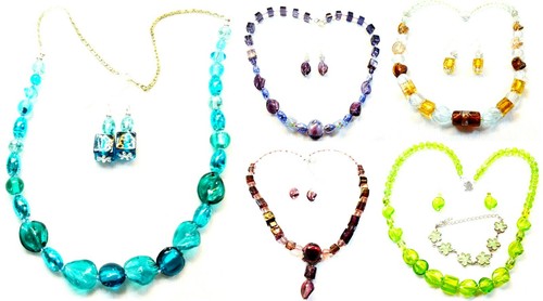 Murano glas schmuck set - glas, set,