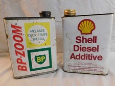 alte oldtimer vintage oeldosen x2 shell diesel bp 2 takt zoom