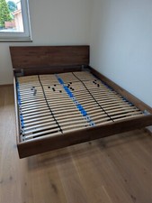 Massivholz Bett Bettgestell HASENA nussbaumfarben 200 * 160
