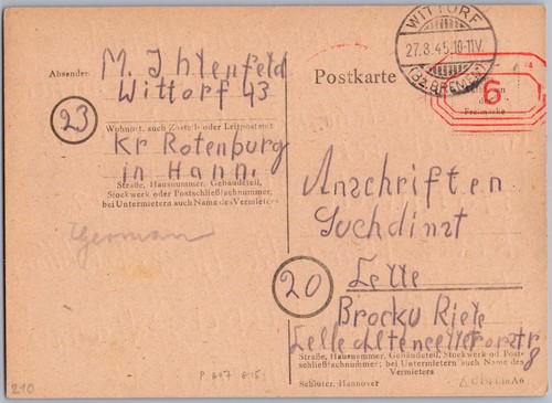 Wittorf rotenburg 1945 - wittorf,