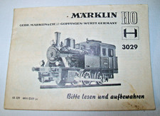 Märklin H0 3029 - Bedienungsanleitung Dampflok von 1969
