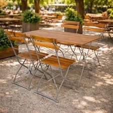 Biergarten Set Klapptisch + 4