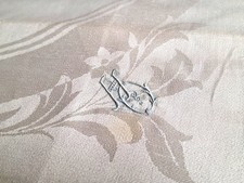 Antike Leinen Damast Tischdecke   Blumen Muster  unbenutzt...130cm x 160cm...