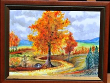 Aquarell auf Malkarton im Rahmen (ca 37 x 47cm)  ohne Rahmen 30 cm x 40 cm