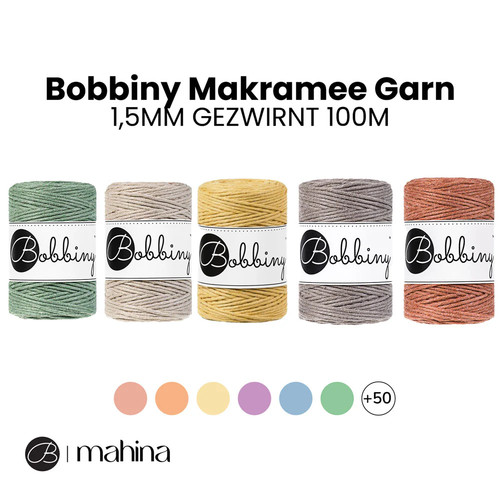 Bobbiny makramee garn 5mm - makramee,