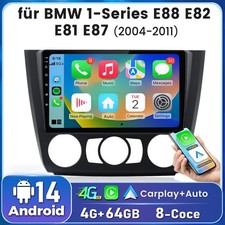 4+64G Android14 CarPlay Für BMW 1er E81 E82 E87 E88 2004-2011 Autoradio GPS Navi