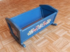 Puppenbett, Puppenwiege blau