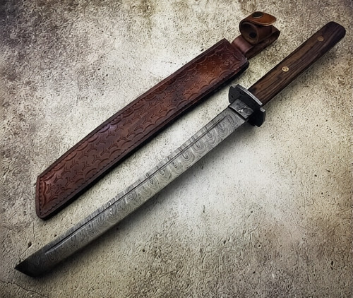 Handmade damascus steel katana - handmade,