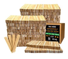 PINI Brennholz Anzünder aus Eichenholz 20 kg Anmachholz für Kamin Grill