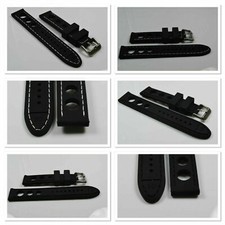 Silicon Taucher Uhrenarmband Divers Strap in 20,22 oder 24 mm mit Lochmuster