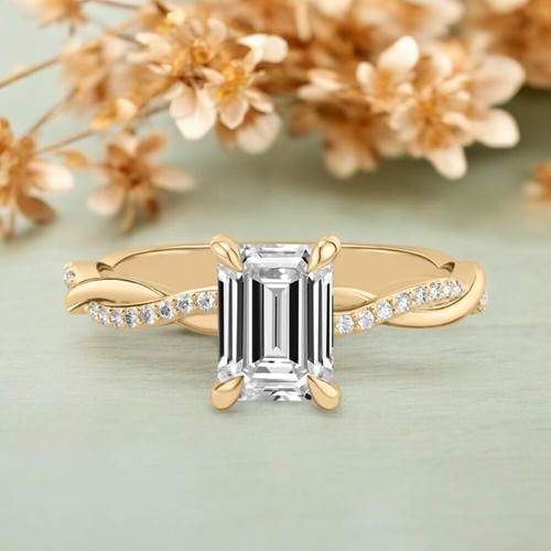 14k gelbgold diamant ring - 14k,