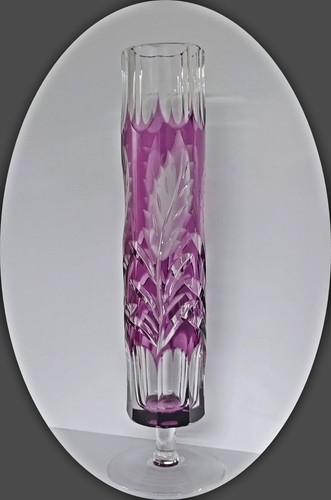 Fußvase überfangglas - fußvase,