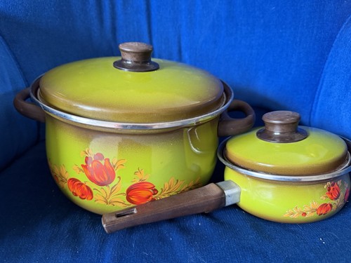 Vintage emaille kochtopf - emaille,