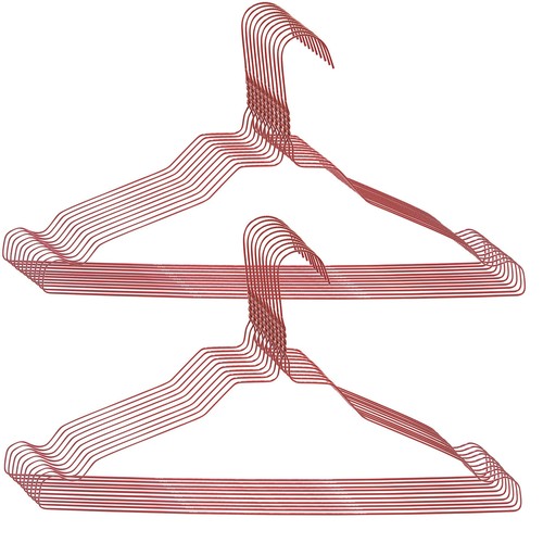 Kleiderbügel metall rot - kleiderbügel,