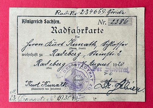 Alte radfahrkarte königreich - radfahrkarte,
