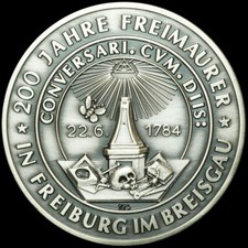 FREIMAURER: Silber-Medaille