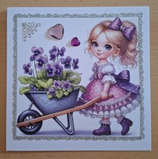 3D-Grusskarte °Mädchen mit