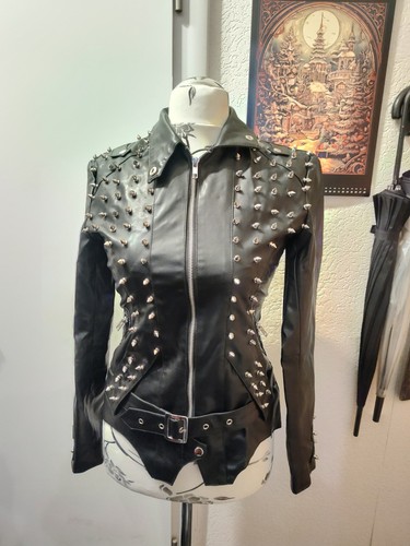 Leder jacke gothic punk metal - leder,