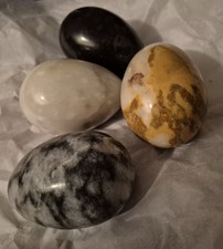 Naturstein Marmor Eier Set, 4