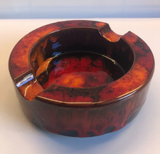 Vintage Keramik Aschenbecher Lava-Glasur 60er 70er Jahre - Druchmesser ca. 13 cm