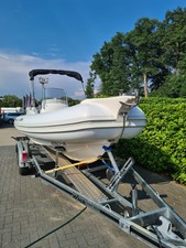 Schlauchboot AGA Marina540, Motor Evinrude 90PS , Trailer Wick , gebraucht Priva