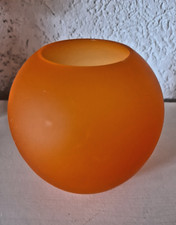 Blumenvase Glas Orange Kugelvase 13 x 14 cm