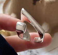 Edler Ring - 925 SILBER Zirkonia - 54 56 58 60 61 62 - Pavé Cluster Band Armband