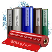 Abdeckplane 680g PVC – LKW Plane mit Rundösen, 15 Farben, nach Maß wählbar