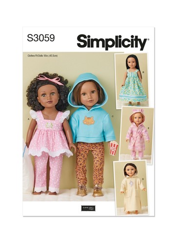 Simplicity 3059 puppenkleidung - 3059,