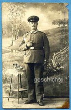 Foto, Soldat in Feldgrau mit