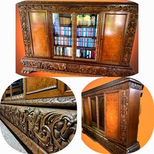 Antiker Kanzleischrank Herrenzimmer Löwentatzen 