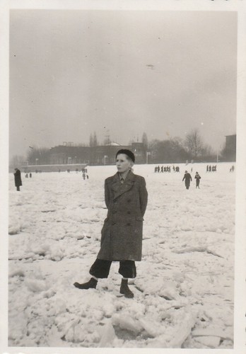 Vintage foto junge frau - junge, im