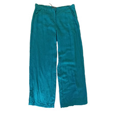 Damen Leinen Hose Petrol