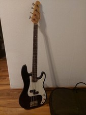 Marathon Elektro Bassgitarre  Schwarz/Weiß  Voll Funktionsfähig 