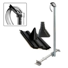 SAT LTE Dachsparrenhalter 120cm Mast Dach Halterung Frankfurter Pfanne Mastkappe
