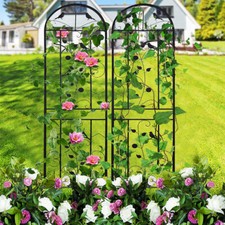 2x Rankgitter Metall Rankhilfe Blumengitter Kletterhilfe Gartenspalier 210cm XXL