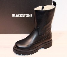 BLACKSTONE Leder-Stiefel Boots Stiefelette Lammfell - AL410 Black - Neu&OVP!