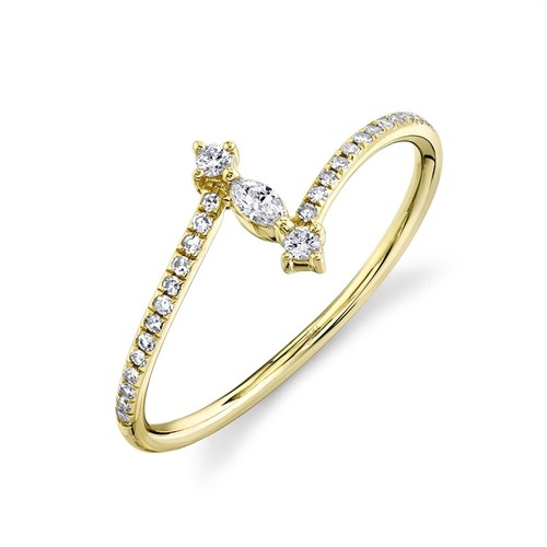 14k gelbgold marquise diamant - 14k,