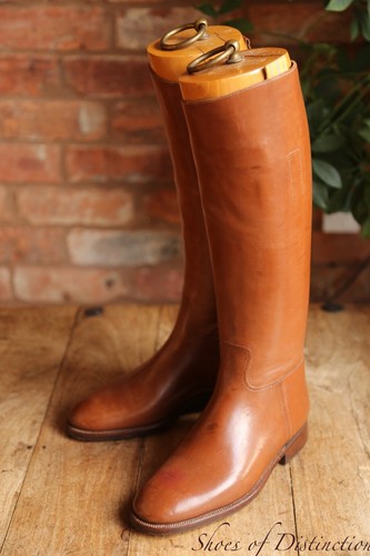 John lobb braun leder reit - leder,