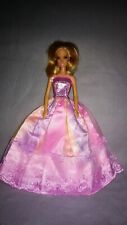 Barbie Puppen Kleid Prinzessin Ballkleid Brautkleid Regenbogen Glitzer #29