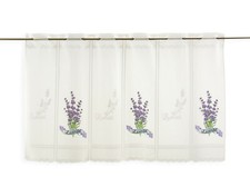 nach Maß Scheibengardine Lavendel Höhe 45/60cm Bistro Panneau lila Jacquard
