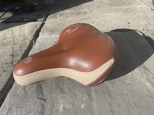Fahrradsattel braun Creme Gel