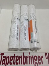 Vliestapete Erismann 3x 5910-01 (3Rollen) Blättermuster Weiß Metallic Restposten