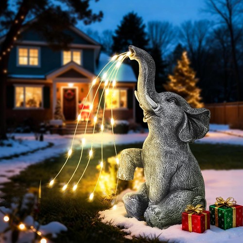 Elefant gartendeko solar - gartendeko,