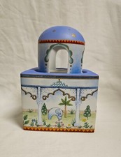 Goebel Windlicht Orientalisches Keramik 2xteiliges Teelicht Elefanten Pfauen Neu