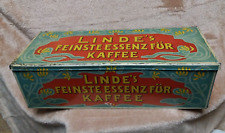 LINDE'S Feinste Essenz für Kaffee alte Verkaufs - Blechdose ca. 1900-20er Truhe